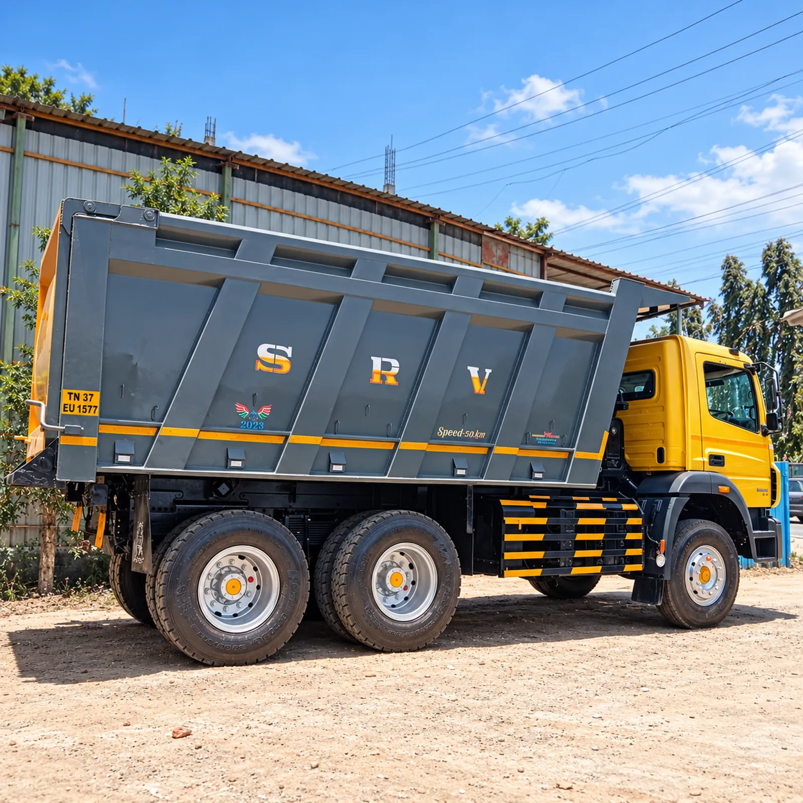 SRV AND CO tipper truck, side profile